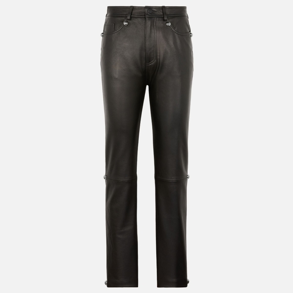 Christopher Kane Black Studded Leather Pants - Picture 1 of 12